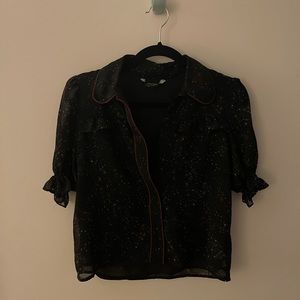 Zara puff sleeve blouse